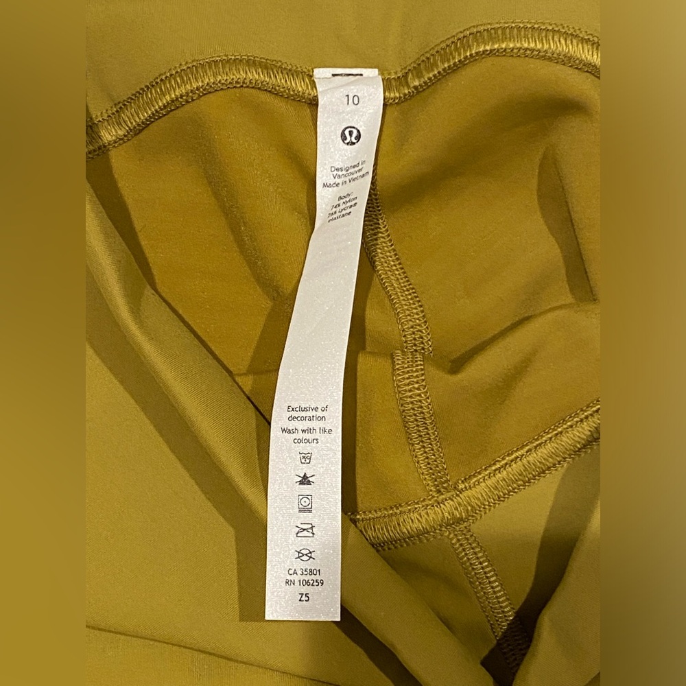 Lululemon Instill HR Tight 25” Size 10 Auric Gold NWT - Picture 4 of 5
